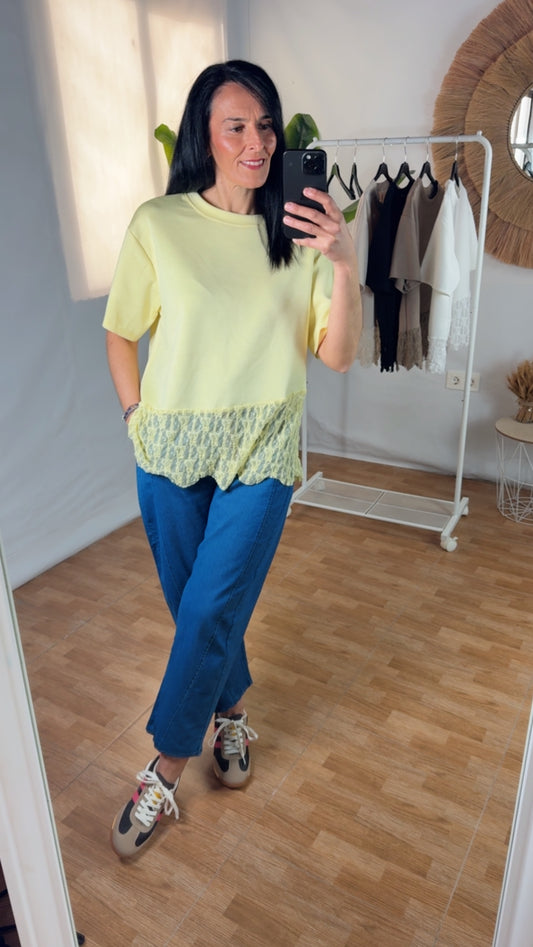 Camiseta encaje