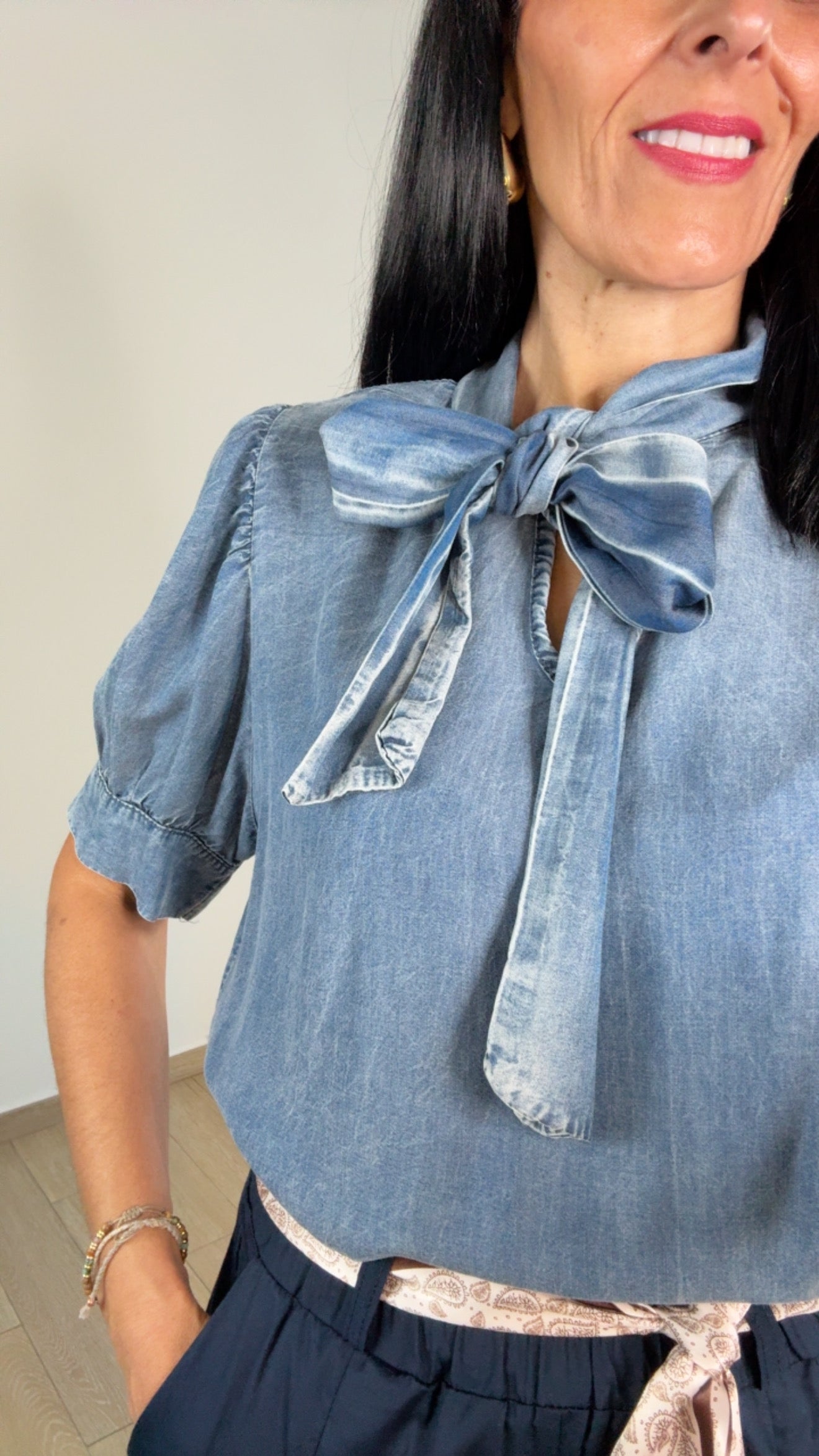 Blusa denim Chloe