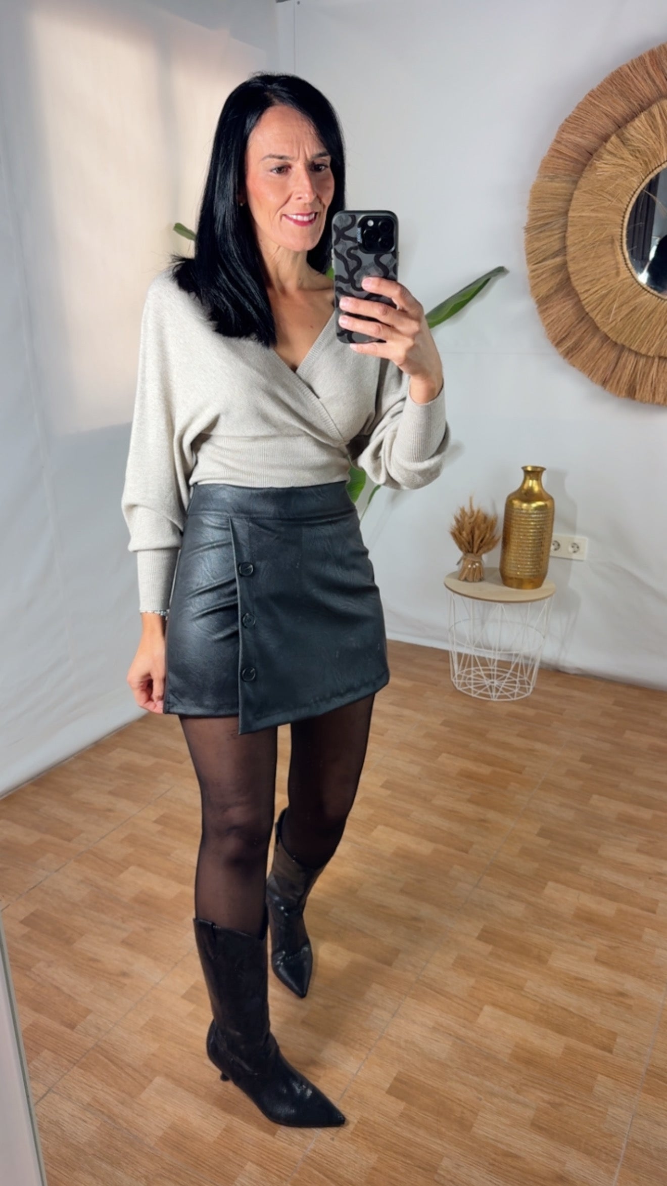 Falda Pantalón Polipiel