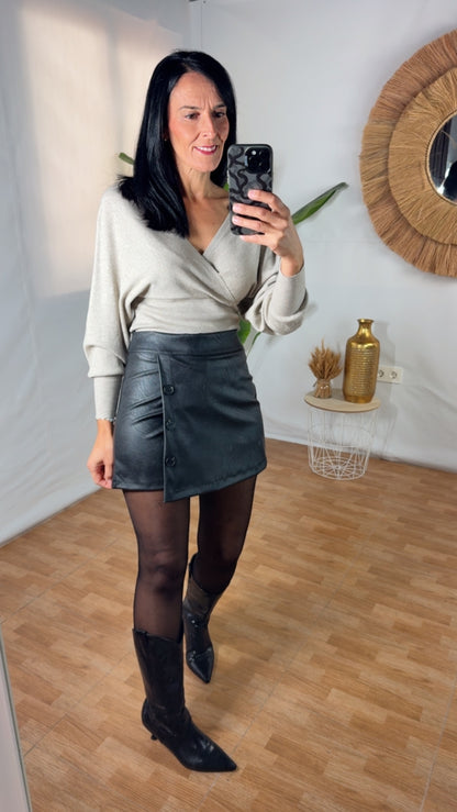 Falda Pantalón Polipiel