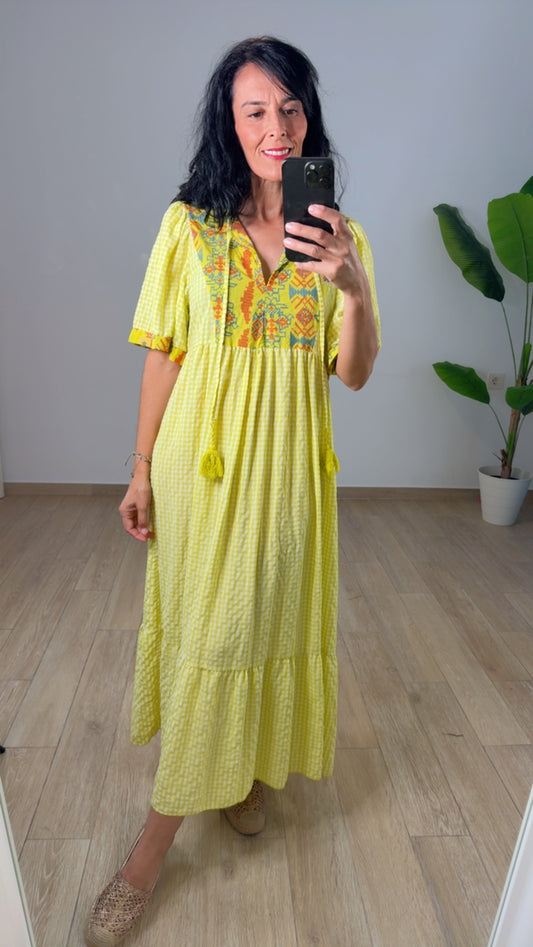 Vestido Boho Bordado