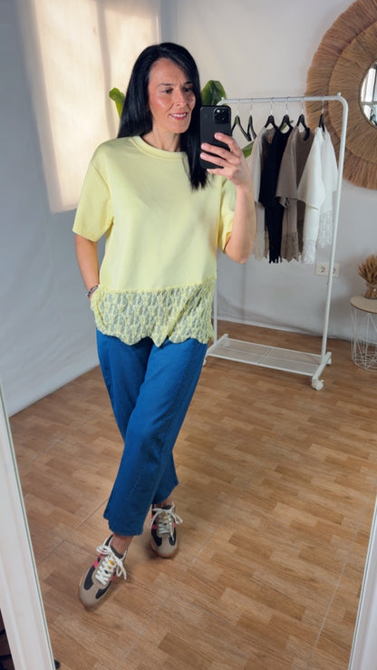 Camiseta encaje