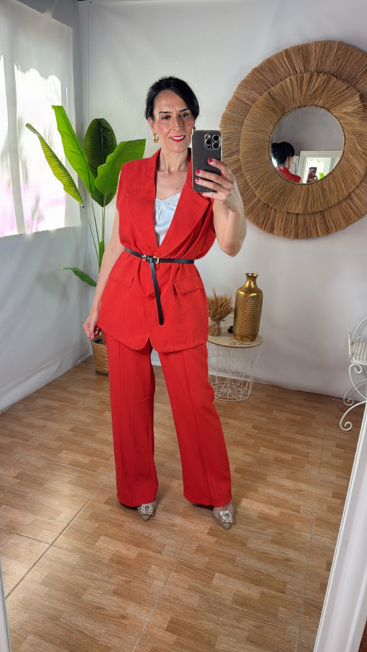 Conjunto Coral Chic