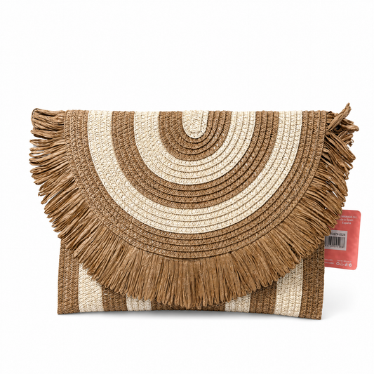 Bolso Rafia flecos