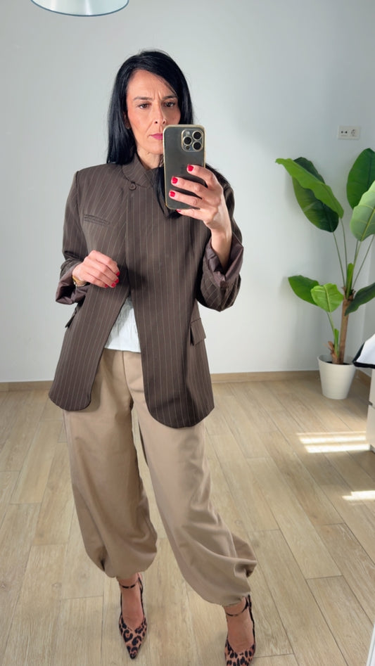 Blazer cruzada rayas